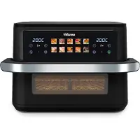 Tristar Dualzone Flex Airfryer 10 L – 2800 W – Dubbele Heteluchtfriteuse – 8 Programma’s – Zwart & RVS – Digitaal Display – FR-9078