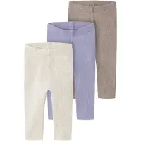 Name it Leggings beige / blauw / wit