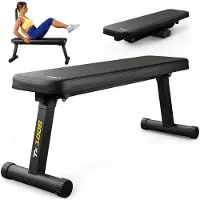 Trex Sport TX-100B Rechte Bank Voor Krachttraining – Rechte Fitnessbank – Stabiele Trainingsbank – Voor Dumbbell Oefeningen – Inklapbaar – Tot 120 kg
