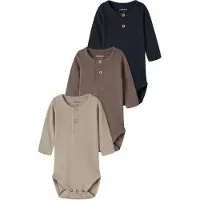 Name it Rompertje/body beige / blauw / bruin