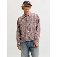 Jack & jones Overhemd 'JORAUSTIN' bruin / wit