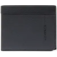 Piquadro Russel Portemonnee RFID-bescherming Leder 10.5 cm zwart