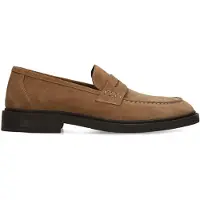 Manfield Taupe suède loafers | Maat 43