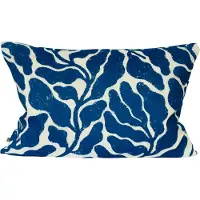 Fine Little Day Leaves kussenhoes 48x68 cm Wit-blauw