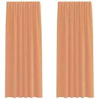 vidaXL Gordijnen met lussen 2 st terracotta 140x245 cm