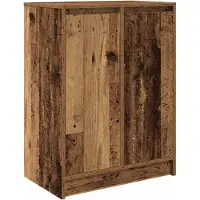 vidaXL Schoenenkast 57x34x76 cm bewerkt hout oud houtkleurig