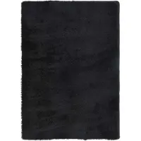 vidaXL Hoogpolig vloerkleed NAVARRA 160x230 cm polyester zwart