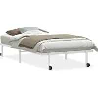 vidaXL Bedframe zonder matras, opklapbaar, wit, 107x203 cm, staal