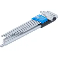 Bgs L Steeksleutelset extra lang T-Star (voor Torx) met kogelkop T10 - T50 9 stuks.