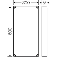 Hensel Mi ZR 4 Opzetframe Kunststof Grijs (b x h) 300 mm x 600 mm 1 stuk(s)