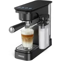 Princess 249422, espressomachine, 0,8 liter, geschikt voor gemalen koffie, 1400 W, zwart