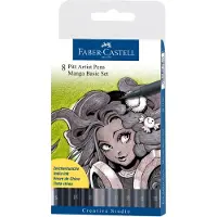 Faber-Castell tekenstift - Pitt Artist Pen - Manga - Basic - 8-delig - FC-167107
