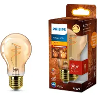Philips LED lamp E27 | Peer A60 | Filament | Goud | 1800K | Dimbaar | 3.1W (25W)