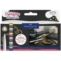 Faber-Castell Set de 6 marqueurs créatifs Goldfaber Metallic Moments