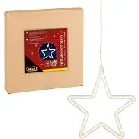 Idena LED-dekorlamp Ster, 50 cm, warm wit licht, 6 uur timer