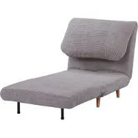 HOMCOM HOMdotCOM 2-in-1 slaapbank, fauteuilbed, opvouwbare matras, logeerbed, opklapbed, lichtgrijs
