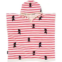 HEMA Takkie kinderponcho 60x60cm strepen (rood)