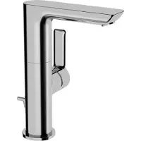 Hansa wastafelmengkraan LIGNA 5530, complete set, uitval 116mm, chroom, 1 stuk.