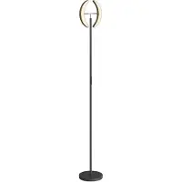 HOMCOM Floor Lamp-Staal, Kunststof-Ø30 x 188H cm-Zwart