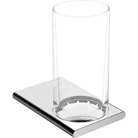 Keuco helder chroom Keuco glazen houder Edition 400 met kristallen glas