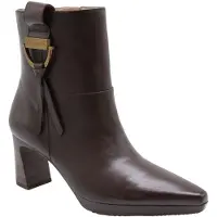 Hispanitas Dames Bruine leren Bangkok-laarzen (39), Leer, 3 tot 5 cm, Ritssluiting, Casual HI265228