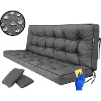 PillowPrim Waterdichte Tuinkussen voor Schommelbank 100x105cm - Comfortabel & Stijlvol