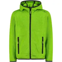 CMP - Boy's Jacket Fix Hood Jacquard Knitted - Fleecevest 152, olijfgroen