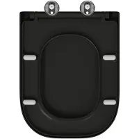 vidaXL Toiletbril Zwart 47,5 x 35 x 3,6 cm Duroplast
