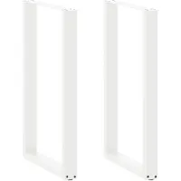 vidaXL Bartafelpoten 2 st U-vormig 60x(100-101) cm staal wit