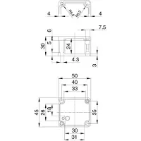 Weidmuller KLIPPON K0 573200000-10 Universele behuizing 50 x 45 x 30 Aluminium Zilver 10 stuk(s)