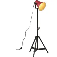 vidaXL Vloerlamp, 25W, rood, 35x35x65/95 cm, E27