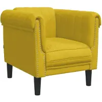 vidaXL Fauteuil fluweel geel