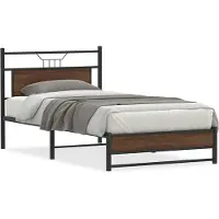 vidaXL Bedframe zonder matras, bruin eikenhout, 100x200 cm, houtvezel
