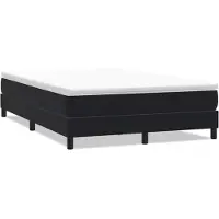 vidaXL Boxspringbed zonder matras, zwart, 140x210 cm, fluweel