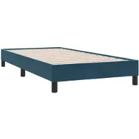 vidaXL Bedframe zonder matras, donkerblauw, 80x220 cm, fluweel