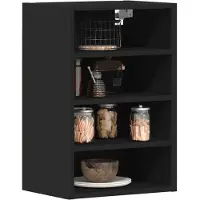 vidaXL Bovenkast Riga 40x29,5x60 cm bewerkt hout zwart