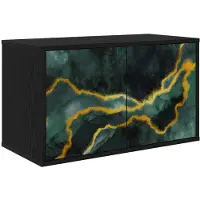 vidaXL Wand gemonteerd TV Kast WIJHE 69 x 33 x 40 cm Zwart eiken