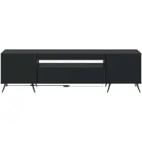 vidaXL LED-TV-kast, zwart, van houtvezel