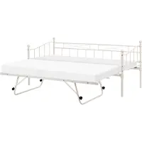 Beliani LOUANNEC - Bedbank - Beige - 90 x 200 cm - IJzer
