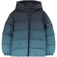 We fashion - Jongens dip dye bomberjack met applicatie - Regular fit - Grijsgroen - Maat: 98/104