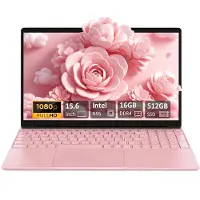 Muvano 15,6 Inch Laptop T152A‑N95 - Intel Celeron N95 - 1920×1080 Full HD IPS‑scherm - 16GB DDR4‑512GB SSD - Windows 11 pro- Roze