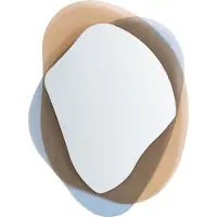 Beliani CHARLIEU - Wandspiegel - Bruin - Glas