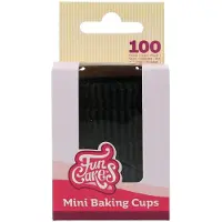 Funcakes Mini Baking Cups Zwart pk/100