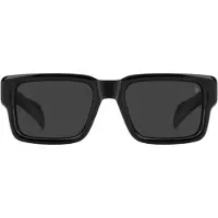 David Beckham Zonnebril - - DB 7159/S 807/IR - Zwart - Ronde kunststof montuur - Verwisselbare UV400 glazen
