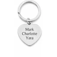 Yehwang Sleutelhanger Hart met Namen Goud