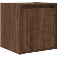 vidaXL Nachtkastje wandgemonteerd 38x34x40 cm bruin eikenkleur