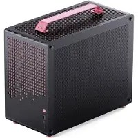 Jonsplus Z20 Micro-ATX behuizing met handvat - Zwart-roze