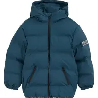 We fashion - Jongens gewatteerde jas met capuchon - Regular fit - Blauw - Maat: 110/116