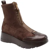 Hispanitas Dames Bruine Montana leren laarzen (40), Leer, 3 tot 5 cm, Ritssluiting, Casual HI265104