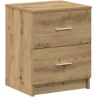 vidaXL Nachtkastje met 2 lades 40x36x50 cm artisanaal eikenkleurig